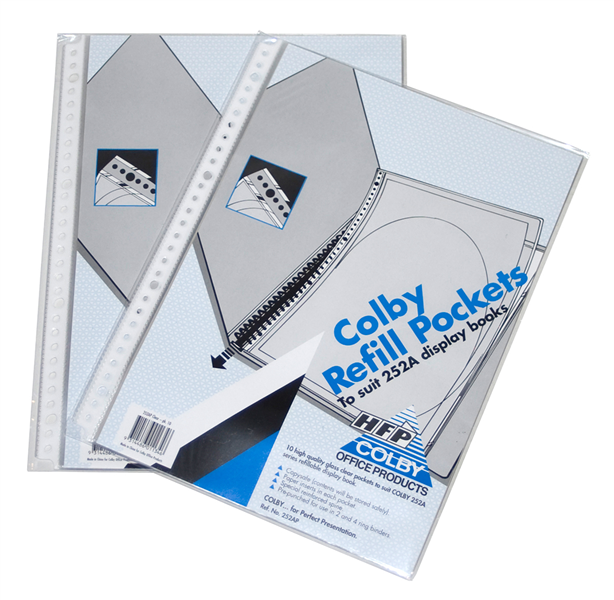 Colby 252AP A4 Refill Pockets 10 pack
